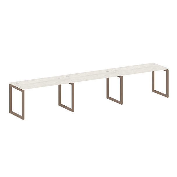 Metal System Quattro Р. ст. на 3 раб. места на О-образном м/к 50БО.СМ-3.3 Дуб наварра/Мокко металл 4200*720*750 - Вид 1