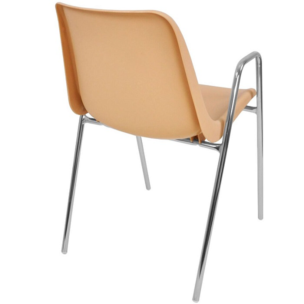 Стул Vicenza (4 высокие ножки c подлокотниками), каркас Хром, бежевый, РП+ИК, стопируемый - Вид 2
