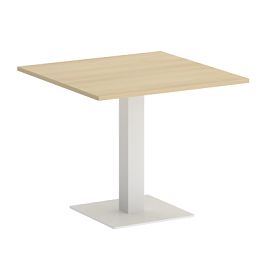 Home Office Стол квадратный VR.SP-5-90.2 Акация/Белый металл 900*900*750 - Фото предпросмотра