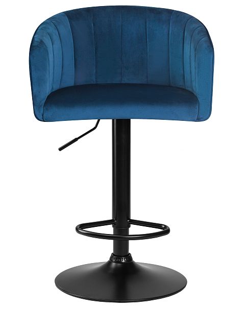 Стул барный DOBRIN DARCY BLACK (синий велюр (1922-20)) - Вид 6