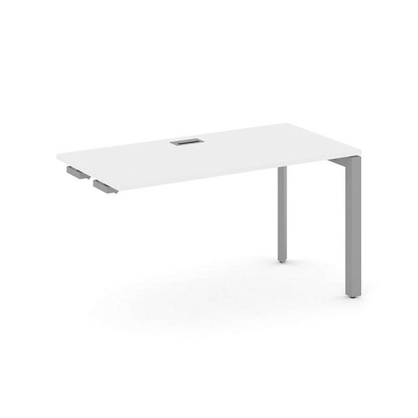 Style Project Next Стол-приставка к опор. элем. SN-59P.OPRS-011 Белый/Металл Серый/Серебро Заглушка 980*700*750 - Вид 1