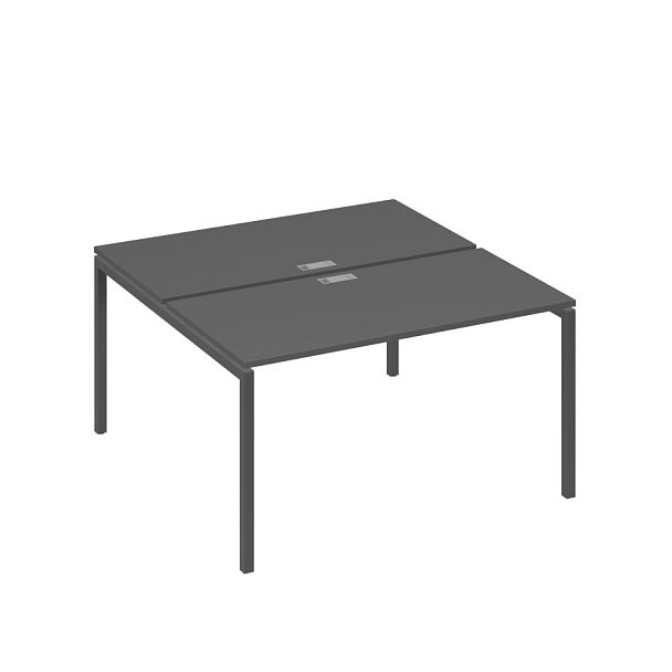 Рабочая станция опоры DUE 2х140 A4 А4 С2 174 БП антрацит премиум / металлокаркас антрацит - Вид 1
