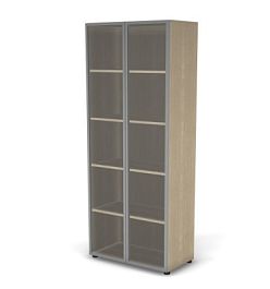 EUROPE/ЕВРОПА RE080-79х42 Шкаф 5 уровней, З/С ЛДСП 798x420x1965 Акация светлый - Фото предпросмотра