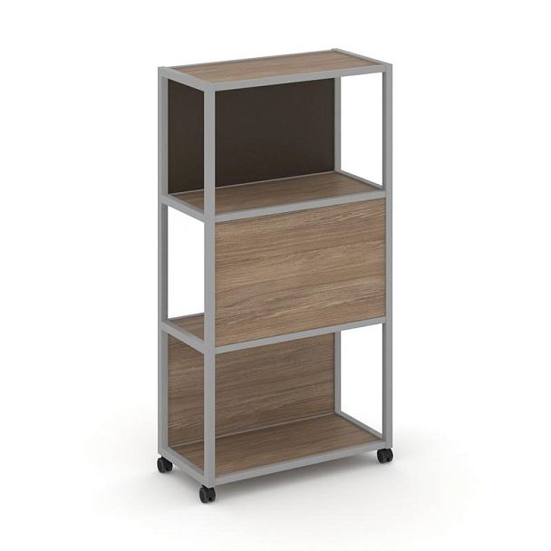 Shelf Mobile Стеллаж 4 уровня 1 секция VR.LT-STK-405.06 Дуб Аризона/Металл Серый/W-25 600*400*1523 - Вид 1