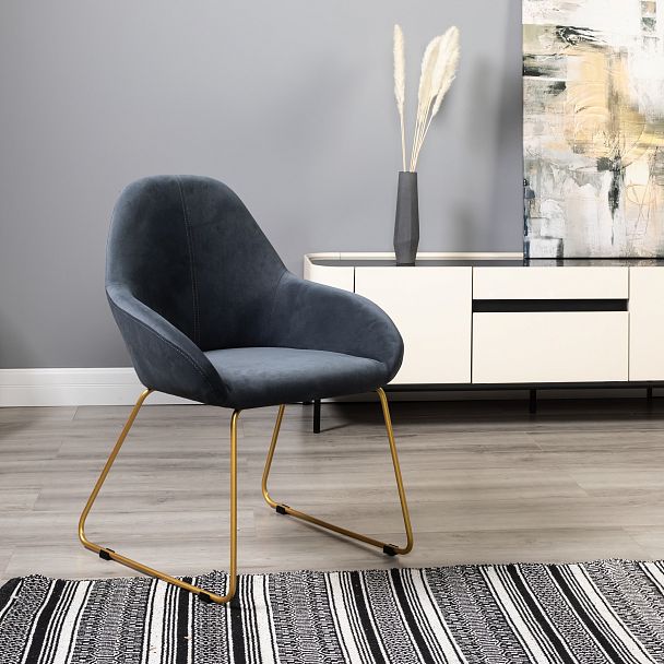 Кресло Kent Diag grey/Линк золото - Вид 9