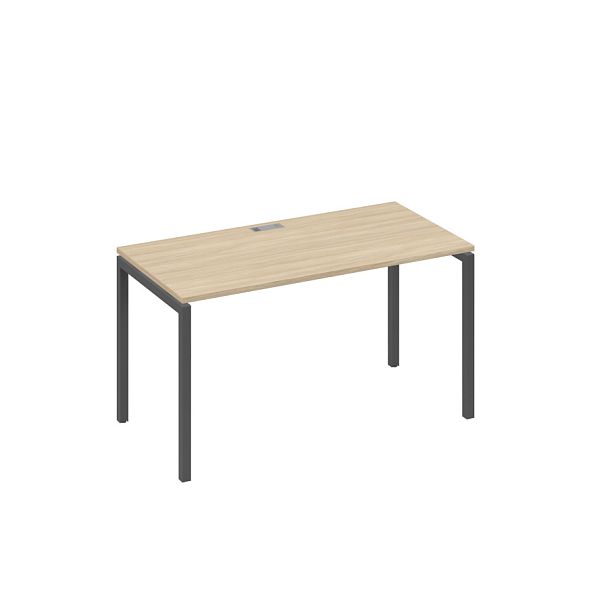 Стол 140x70 письменный на каркасе DUE A4 А4 С2 014 БП дуб скандинавский / металлокаркас антрацит - Вид 1