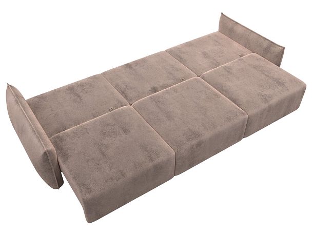 Диван прямой Лига-051 НПБ Лонг Велюр бежевый - Вид 10