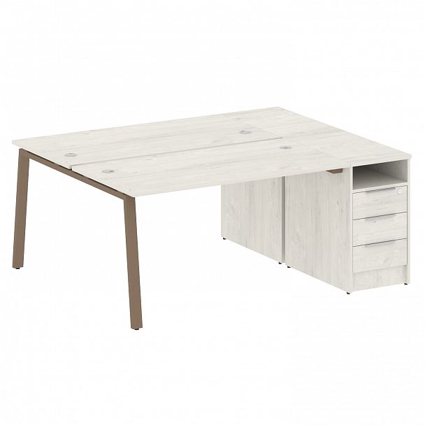 Рабочая станция "Metal System" БА.РС-СТП-2.3 дуб наварра/мокко - Вид 1