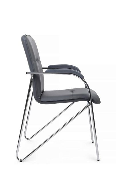 Стул Самба с пластиковыми подлокотниками SMB-03H Хром гальв. Серый - Вид 2