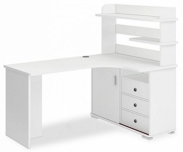 Стол компьютерный Домино СР-165 Белый правый - Вид 1