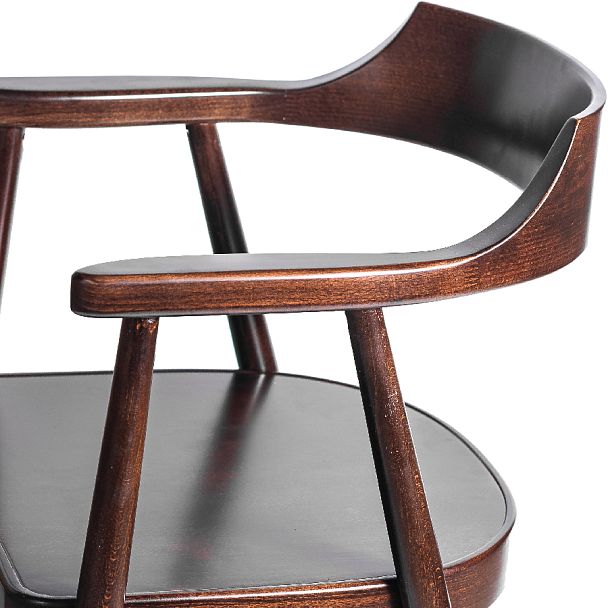 Стул деревянный с подлокотниками Боэн темный орех - Вид 7