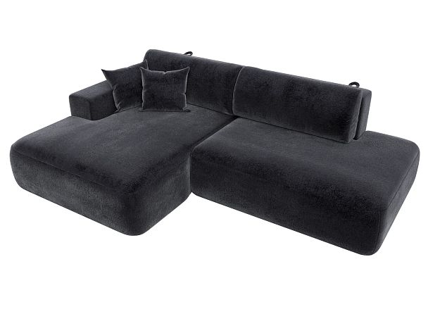 Диван угловой Лига-036 НПБ Модерн левый угол Велюр серый - Вид 5