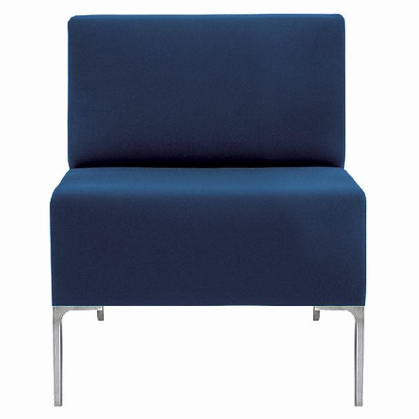 Кресло мягкое "Хост" М-43, 620х620х780 мм, без подлокотников, экокожа, темно-синее - Вид 3