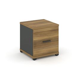 Concept Шкаф 1 узкая секция, 1 ниша CN.STU-113 A Сандал Янтарный/Антрацит/Металл Антрацит 420*420*450 - Фото предпросмотра