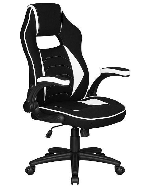 Кресло игровое DOBRIN RICK (черно-белая ткань) - Вид 2