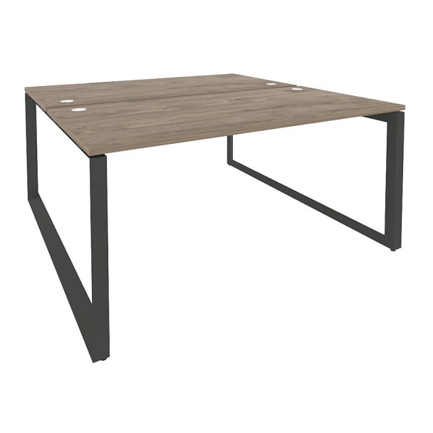 Onix Рабочая станция на О-образном м/к O.MO-D.RS-2.4.8 Тиквуд темный/Антрацит металл 1580*1635*750 - Вид 1