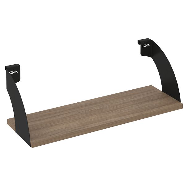 Навесные полки. Кронштейны+ЛДСП полка 600мм MAN-41-6 Дуб аризона/Чёрный металл 600*220*200 - Вид 1
