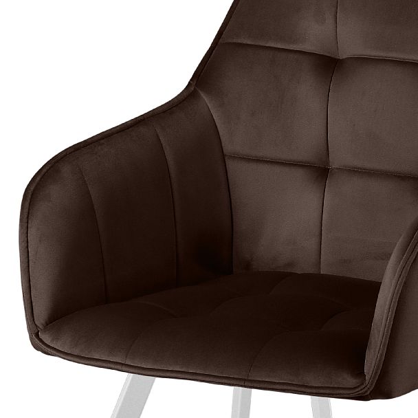 Комплект кресел поворотных Мони, Confetti coffee/белый, 2 шт. - Вид 8