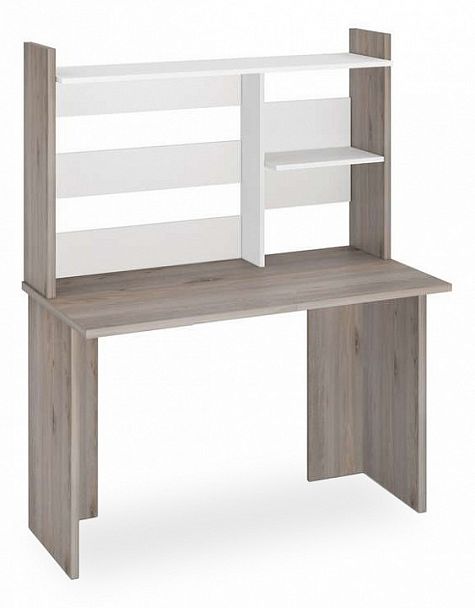 Стол компьютерный Домино Лайт СКЛ-Прям120+НКЛ120 Белый/Нельсон - Вид 1