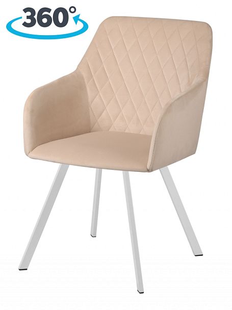 Комплект кресел поворотных Барли, Confetti cream/белый, 4 шт. - Вид 1