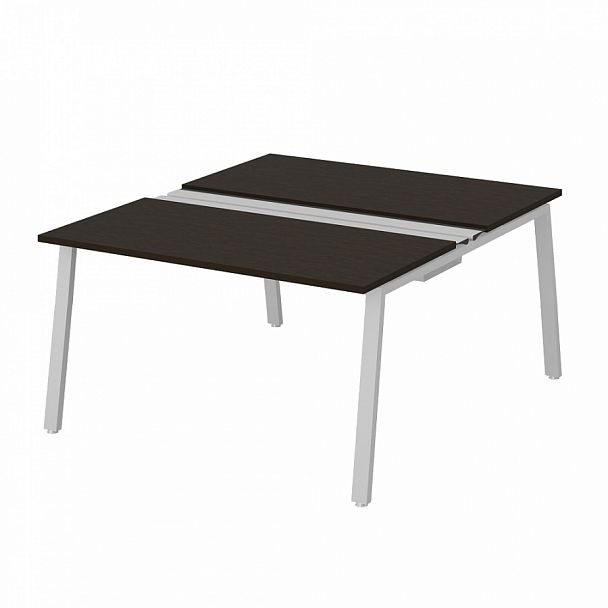 Рабочая станция на металлокаркасе с щетками "Столы для персонала" ПК-ТНП-СР140Х160Н2/МКА/БЭ/КК-В2-939 дуб ферраре - Вид 1