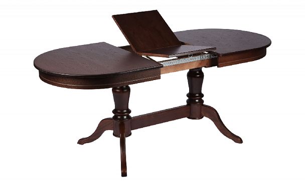 Обеденная группа стол Арей 140(180)х80х76 Темный орех и 6 стульев Арктос Темный орех/Бежевый жаккард - Вид 3