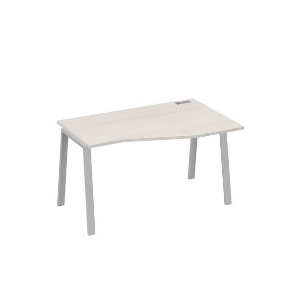 Стол эргономичный правый "Техно" на металлокаркасе TRE A4 А4 Б3 064 БП дуб / металлокаркас серый - Вид 1