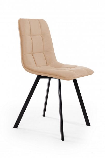 Стул UNO, бархат бежевый 5 / чёрный профиль - Вид 2