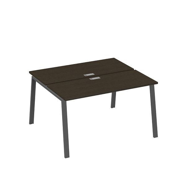 Станция 2х140 с опорами TRE офисная A4 А4 Б3 171  БП венге / металлокаркас антрацит - Вид 1