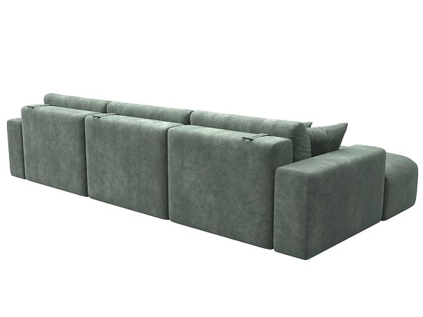 Диван угловой Лига-036 НПБ Классик Лонг левый угол Велюр зеленый - Вид 6