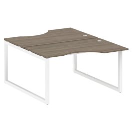 Metal System Quattro Р. ст. криволинейная на О-образном м/к 50БО.РАС-СА-2.2 Вяз/Белый металл 1400*1835*750 - Фото предпросмотра