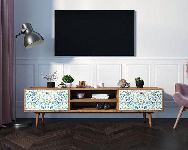 Комод Berber с нишей низкий под TV принт 46 арт BB49/Print_46 - Вид 4