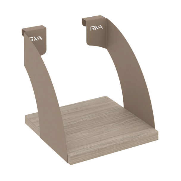 Навесные полки. Кронштейны+ЛДСП полка 200мм MAN-41-2 Дуб аттик/Мокко металл 200*220*200 - Вид 1