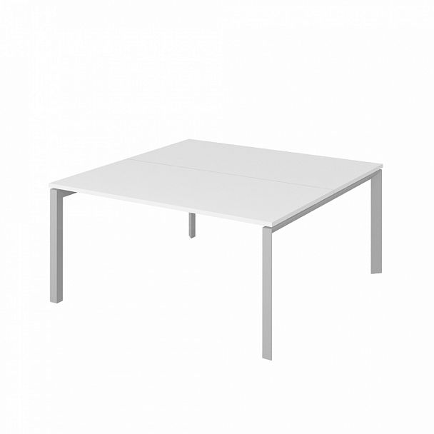 Рабочая станция на металлокаркасе "Столы для персонала" ПК-ТНП-СР160Х160Н2/МК/БЭ-В2-972 серый - Вид 1