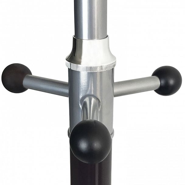 Вешалка-стойка BRABIX "CR-848" на мраморном диске, металл, 4+3 крючка, цвет коричневый, 606435 - Вид 4