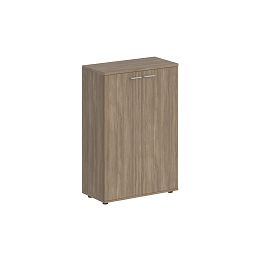 Шкаф средний 800х400х1200, 2-х дв., з.ст ЛДСП / корпус: дуб темный;  фасады: дуб темный Сигма / Sigma - Фото предпросмотра