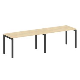 Metal System Quattro Р. ст. на 2 раб. места на П-образном м/к 50БП.СМ-2.3 Акация/Антрацит металл 2800*720*750 - Фото предпросмотра