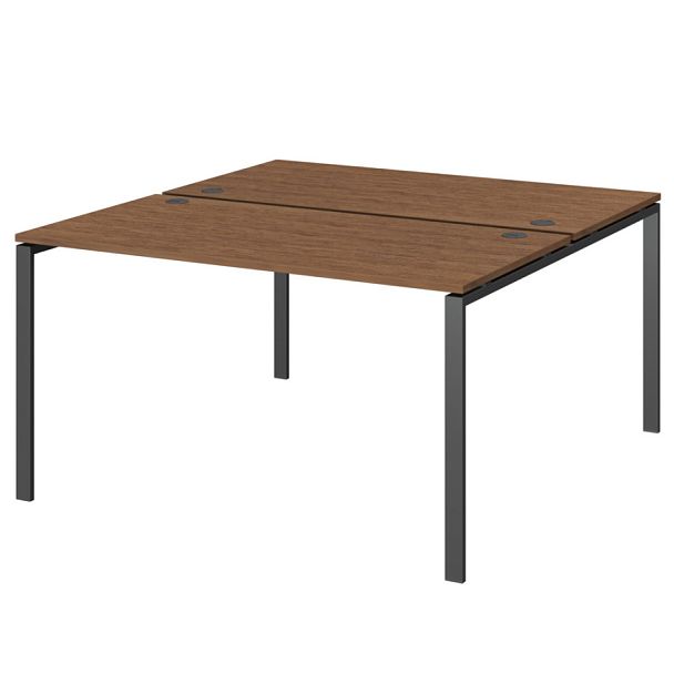 Бенч двойной на 2 рабочих места АМБ-004.60 Орех/Антрацит 1600x1236x760 Арго-М - Вид 1