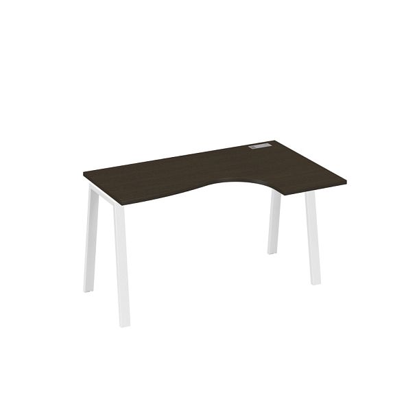 Стол эргономичный правый "Классика" на металлокаркасе TRE A4 А4 Б3 034 БП венге / металлокаркас белый - Вид 1