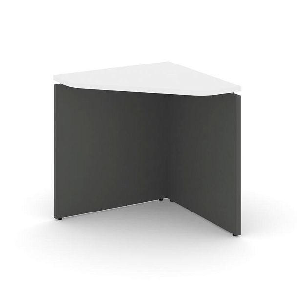 Стайл Проджект Угловой элемент стола SN-D.USP-011 Белый/Антрацит NEW/Металл Серый 700*700*750 - Вид 1