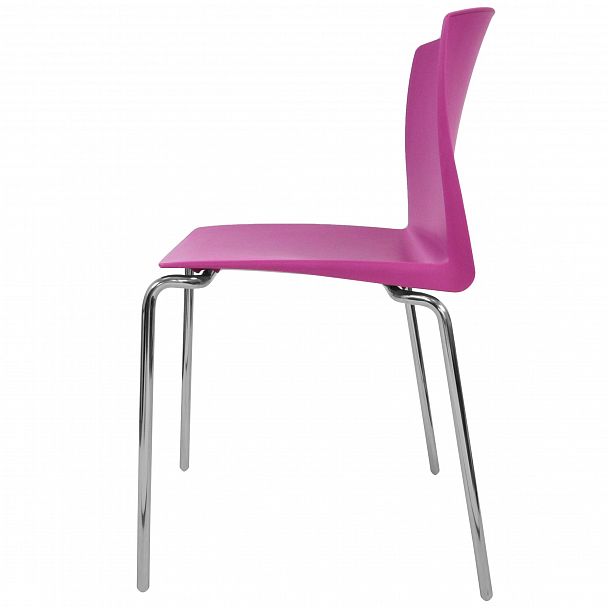 Стул Pull (4 ножки) каркас Хром, фиолетовый, стопируемый - Вид 2