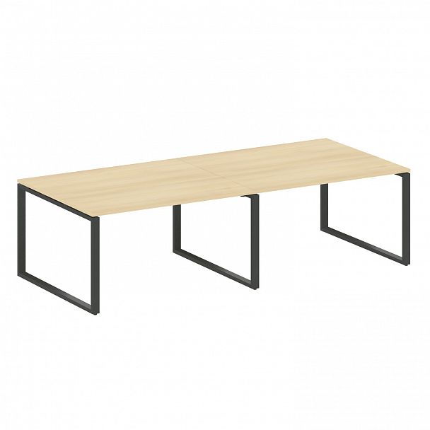 Стол для переговоров "Metal System" БО.ПРГ-2.3 акация/антрацит - Вид 1
