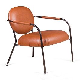 Лаунж кресло EGO, искусственная кожа, коричневый - Фото предпросмотра