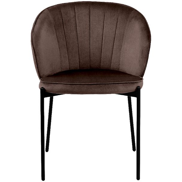 Комплект кухонных стульев Миэль коричневый велюр/черный, 2 шт. - Вид 2