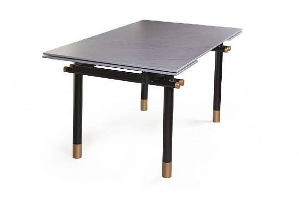 Стол обеденный Trump (160+40+40), керамика серая - Вид 1