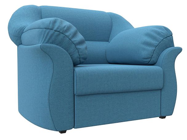 Кресло Карнелла Рогожка голубой - Вид 1