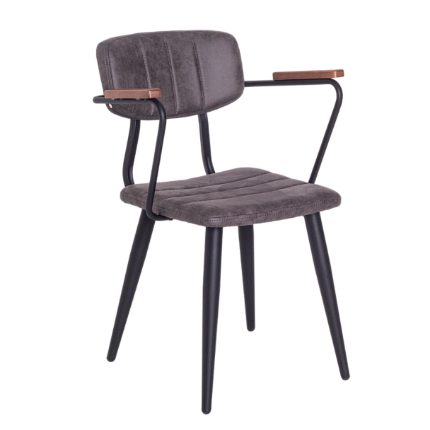 Стул Kato с подлокотниками, велюр, массив бука - Вид 1