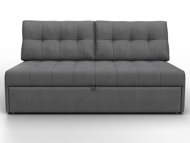 Диван прямой Лига-107 (160) Замша серый - Вид 2