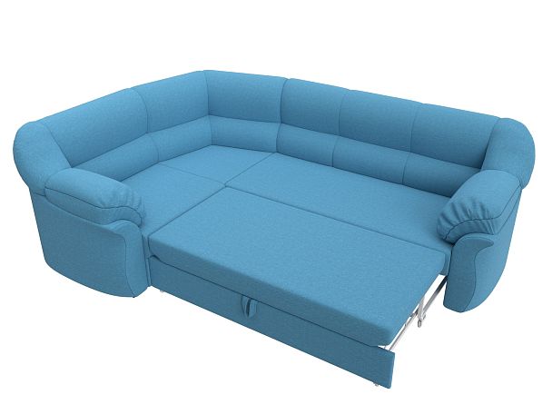 Диван угловой Карнелла левый угол Рогожка голубой - Вид 7