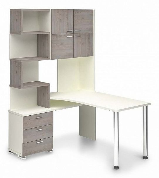 Стол компьютерный Домино нельсон СР-500М160 Белый/Нельсон левый - Вид 1